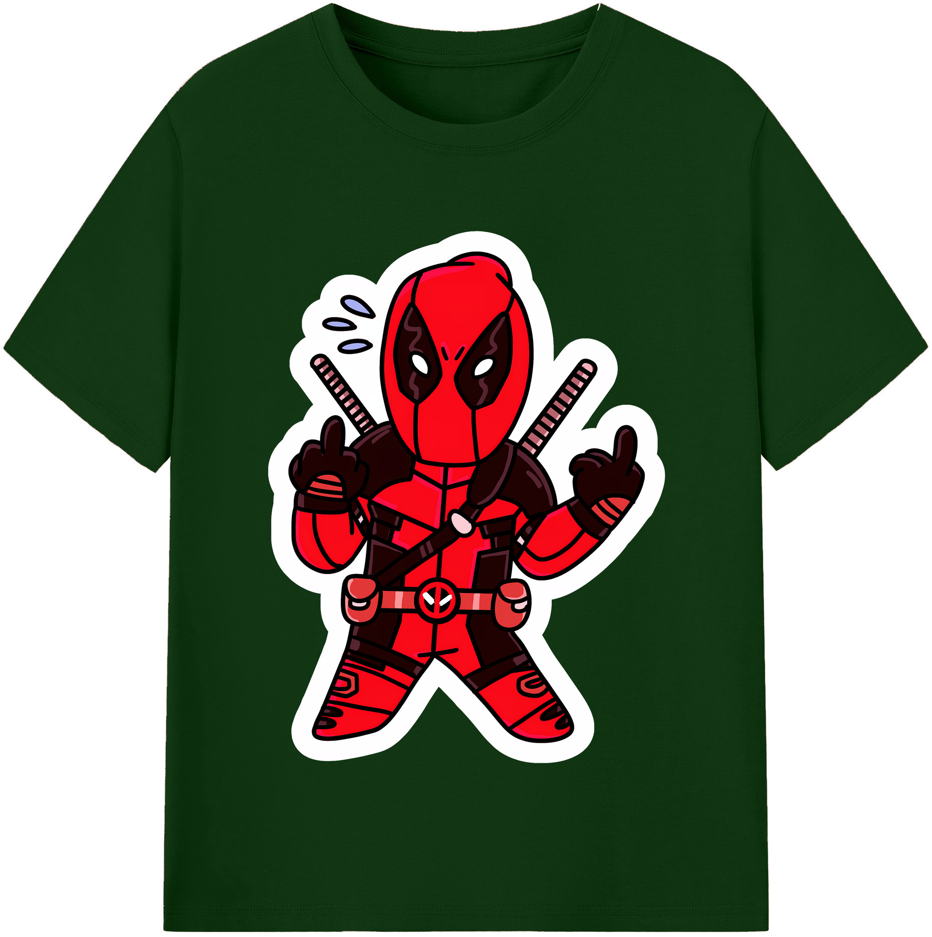 （画像用） Deadpool デッドプール 綿100％半袖Tシャツ（フロントプリント）